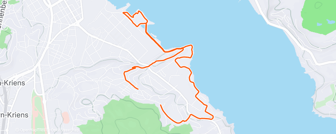 Map of the activity, Lunch Run