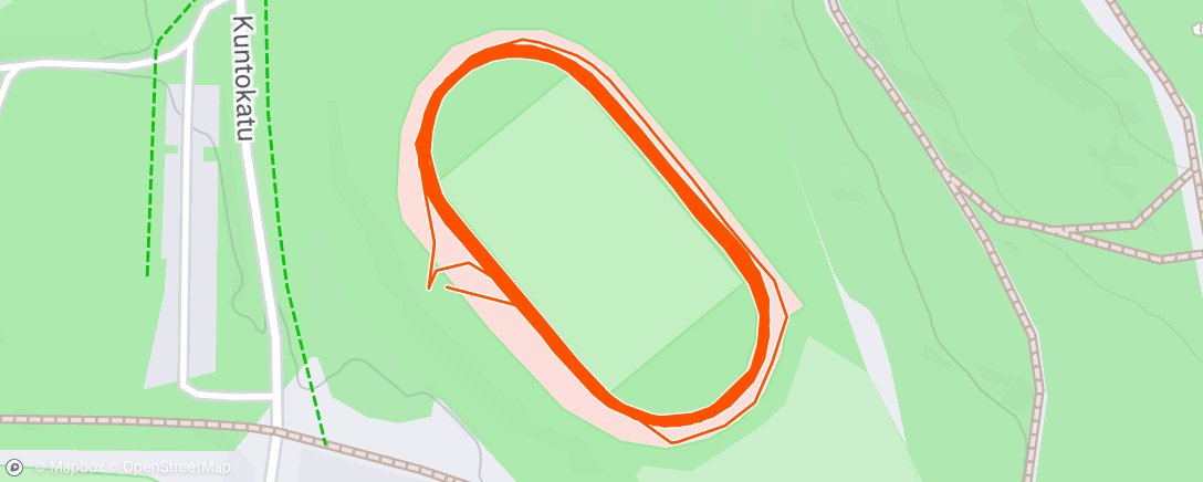 Map of the activity, 8k tempoRun