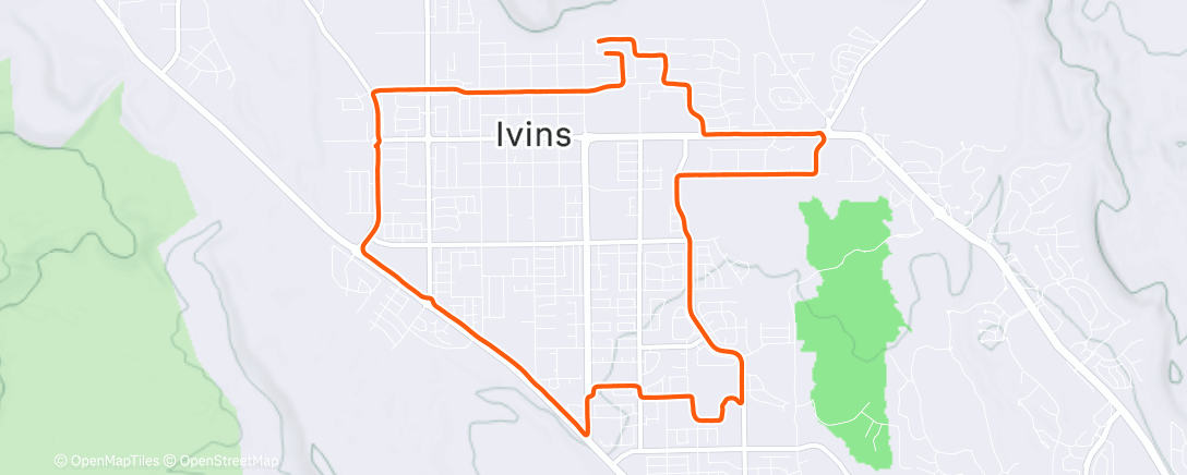 Map of the activity, Ivins / Santa Clara