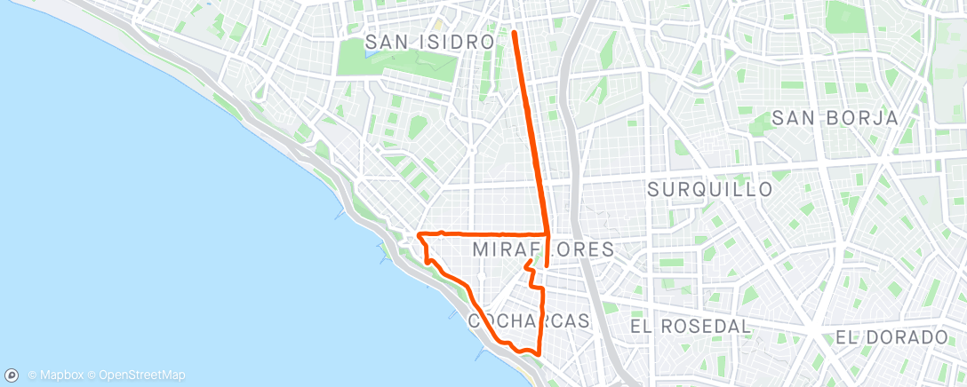 アクティビティ「10k Adidas Lima 2024」の地図