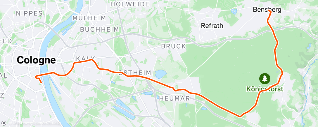 Map of the activity, ROUVY - Rund um Köln 25 km | Germany