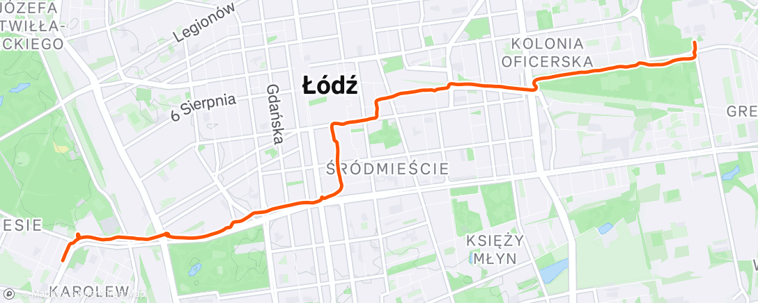 Map of the activity, Afternoon Ride