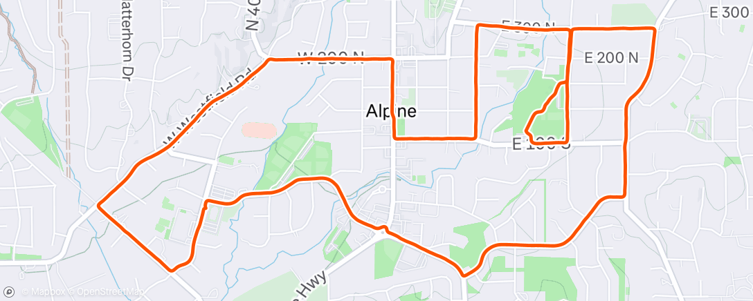 Map of the activity, Morning Run
