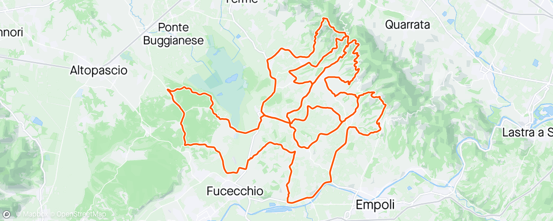 Map of the activity, Granfondo del Genio - Vinci