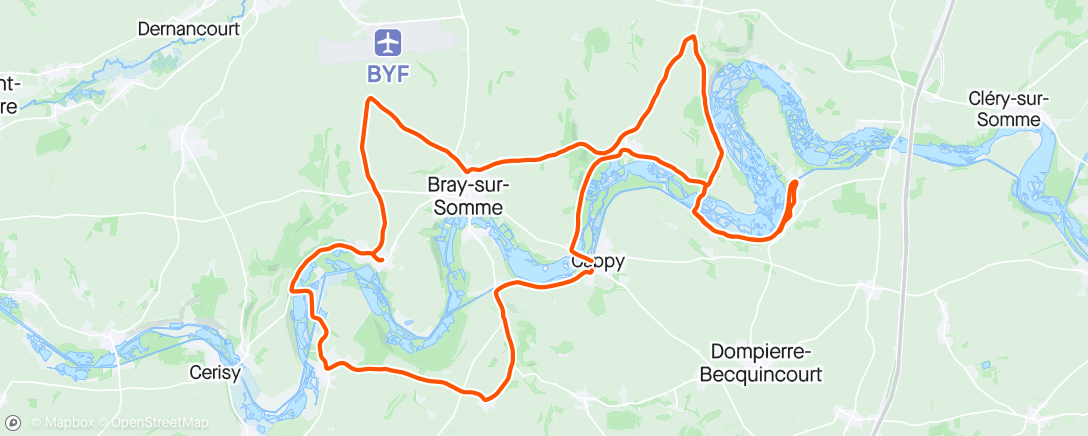 Map of the activity, 🚜Sortie VTT le matin 🚵