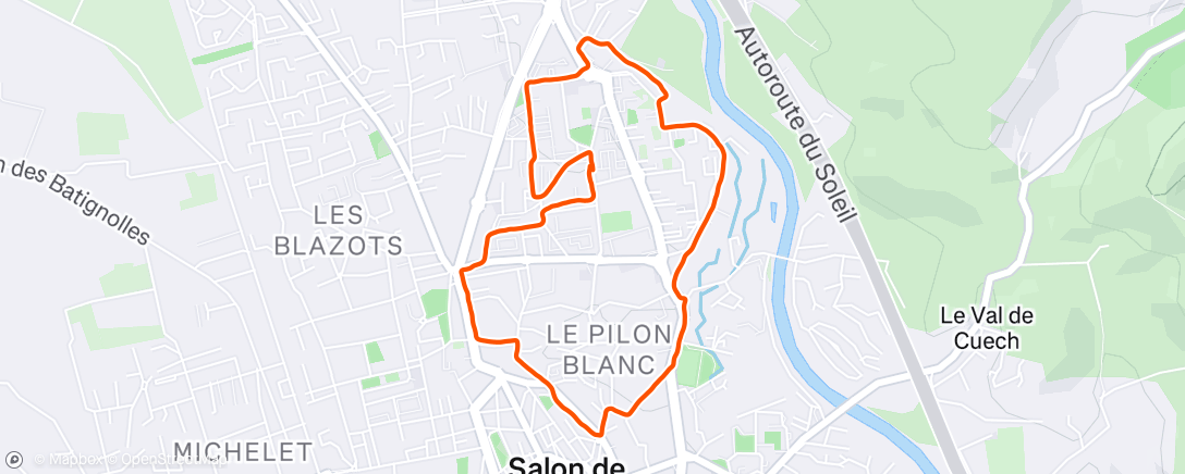 Map of the activity, Duo footing en soirée 🏃🏽‍♀️🏃🏽