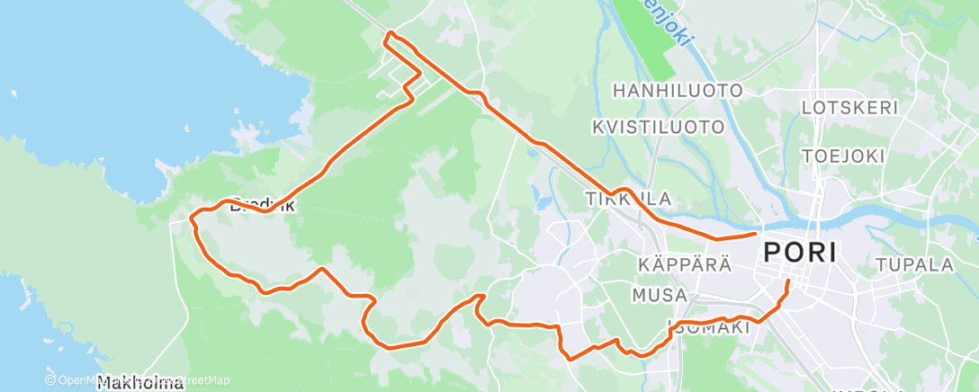 Карта физической активности (Morning Ride)