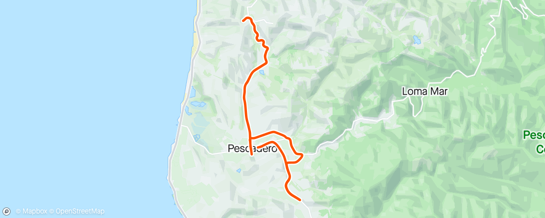 Map of the activity, Short Pescadero Cruise