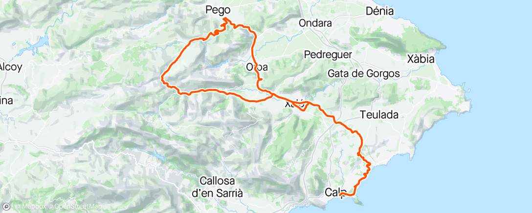 Karte der Aktivität „Vall d’Ebo - day 3 Calp”