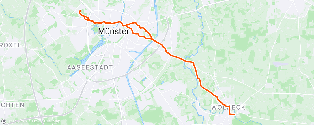 Map of the activity, Diesmal Rennrad aber mit Rucksack