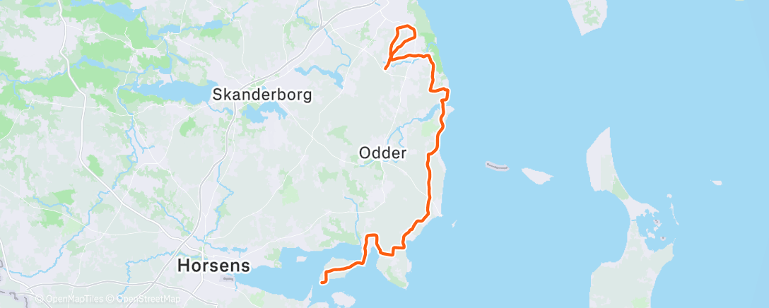 Map of the activity, Ud og hjem + en lille sløjfe