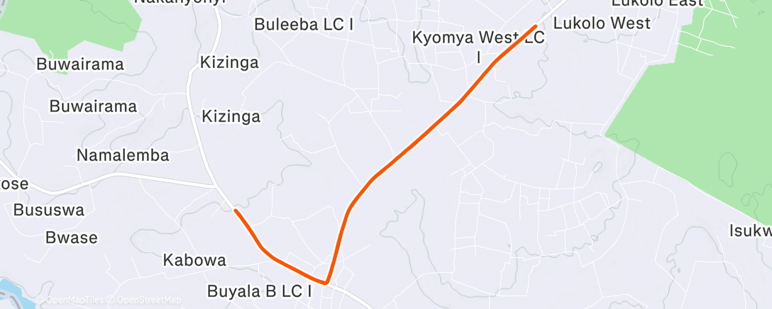 Map of the activity, Утренний забег