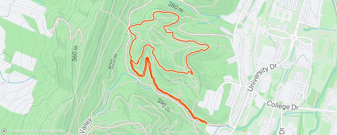 Map of the activity, Morning Hike