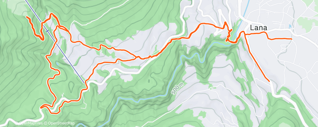 Map of the activity, Corsa ↗️↘️