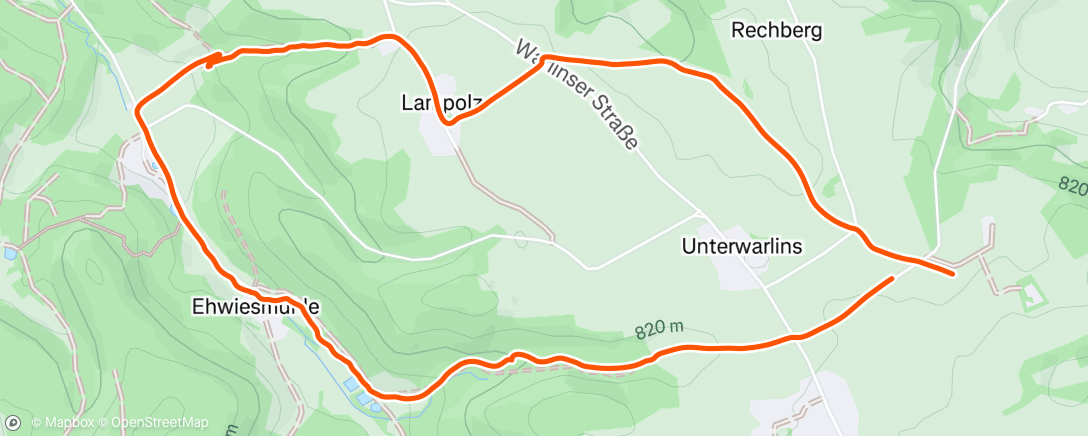 Map of the activity, Spaziergang am Nachmittag