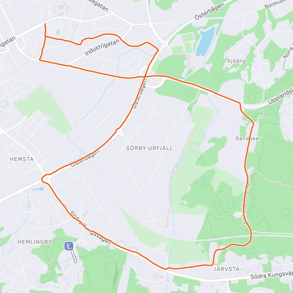 Map of the activity, Got slushed! 🌊🏃‍♂️