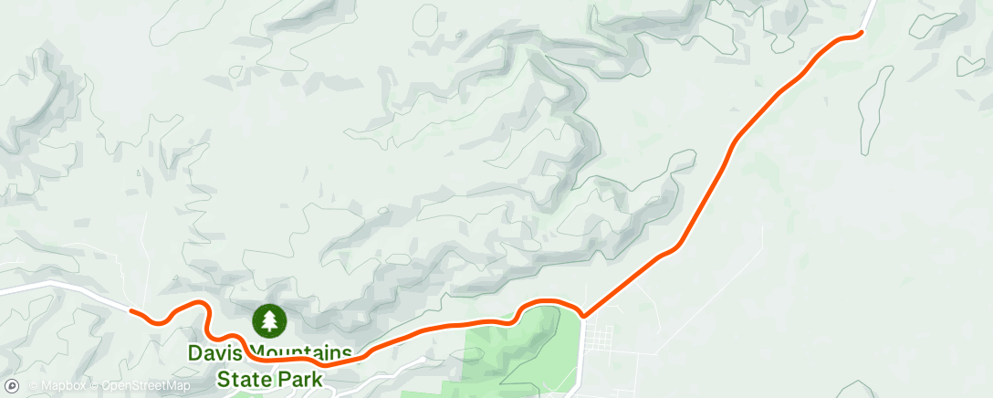 Map of the activity, BigRingVR - Tour of West Texas, Stage 3 (Limpia Canyon)