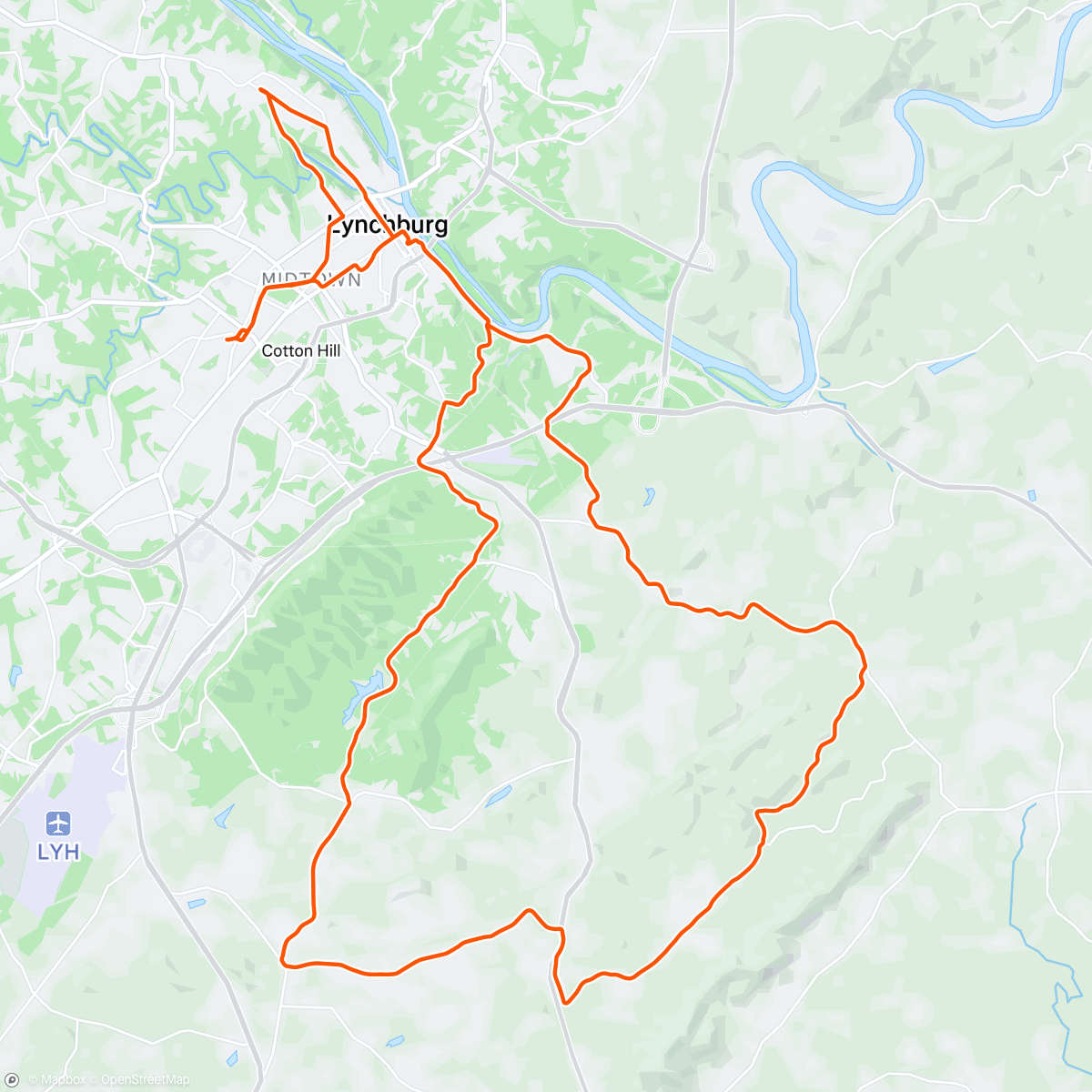 Map of the activity, Taylor ride!