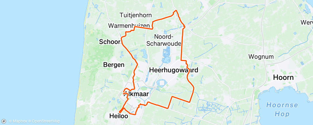 Map of the activity, Afternoon Ride