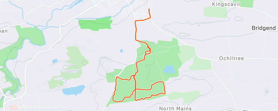 Map of the activity, Beecraigs