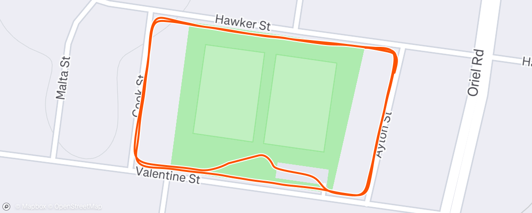 Map of the activity, Morning Run