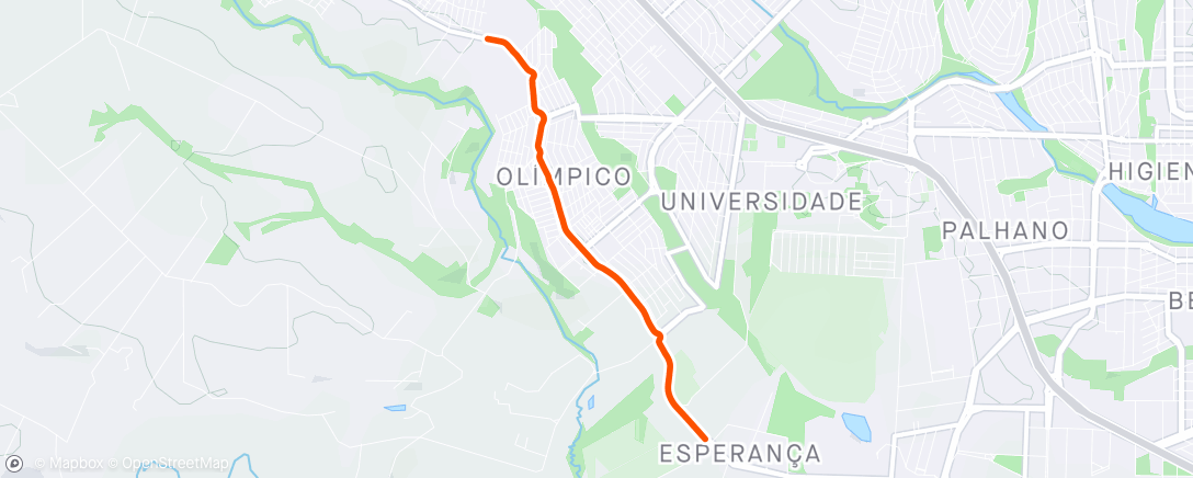 Map of the activity, Manhã Passeio