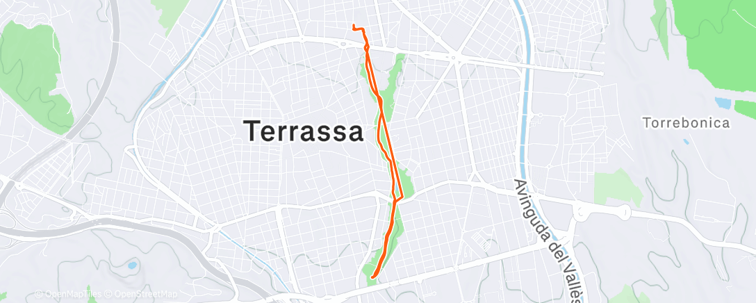Map of the activity, Carrera por la mañana