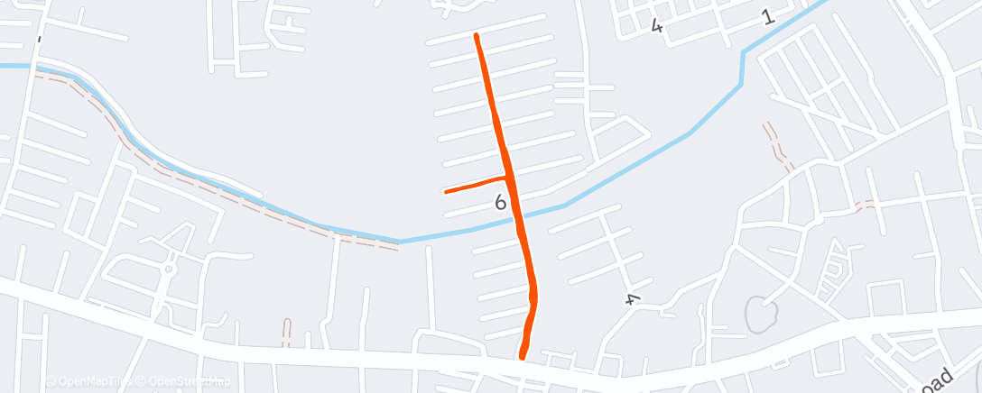 Map of the activity, Evening Run
