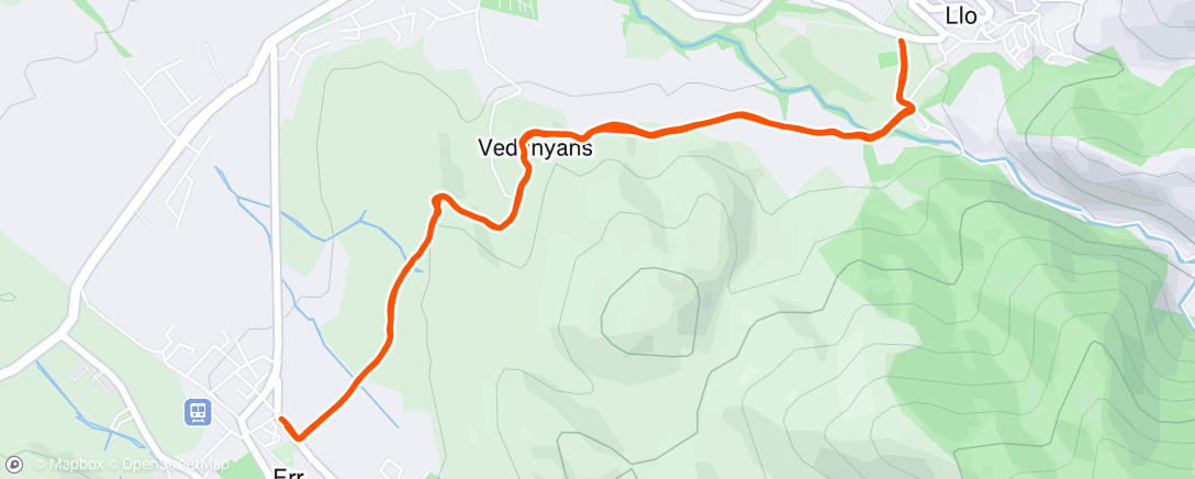 Map of the activity, Carrera de montaña matutina