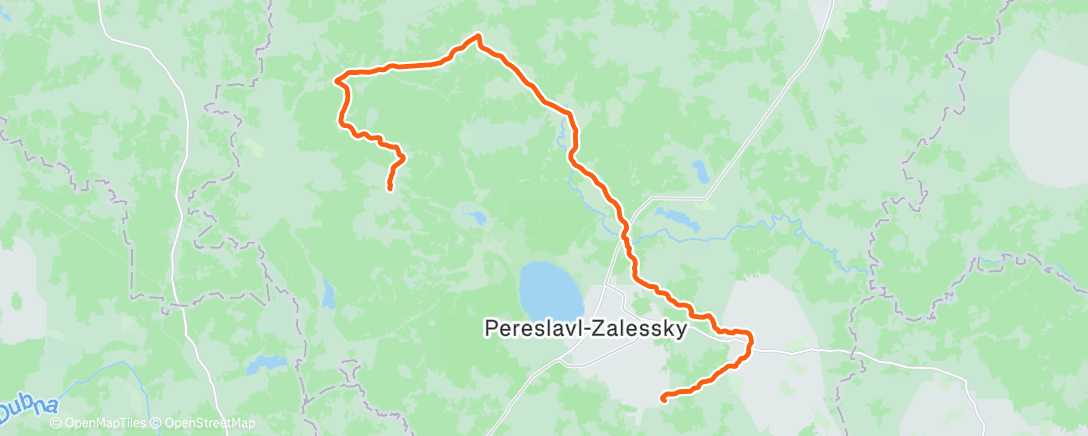 Map of the activity, Afternoon Trail Run