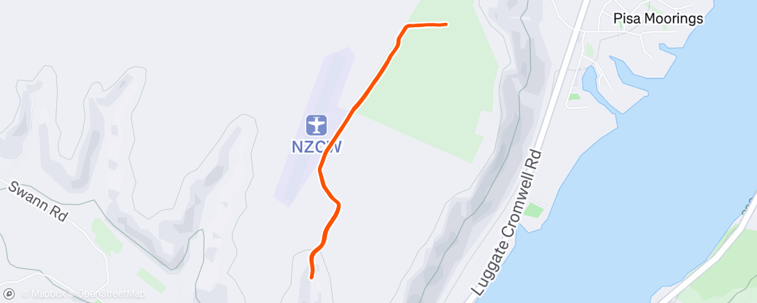 Map of the activity, Afternoon Trail Run