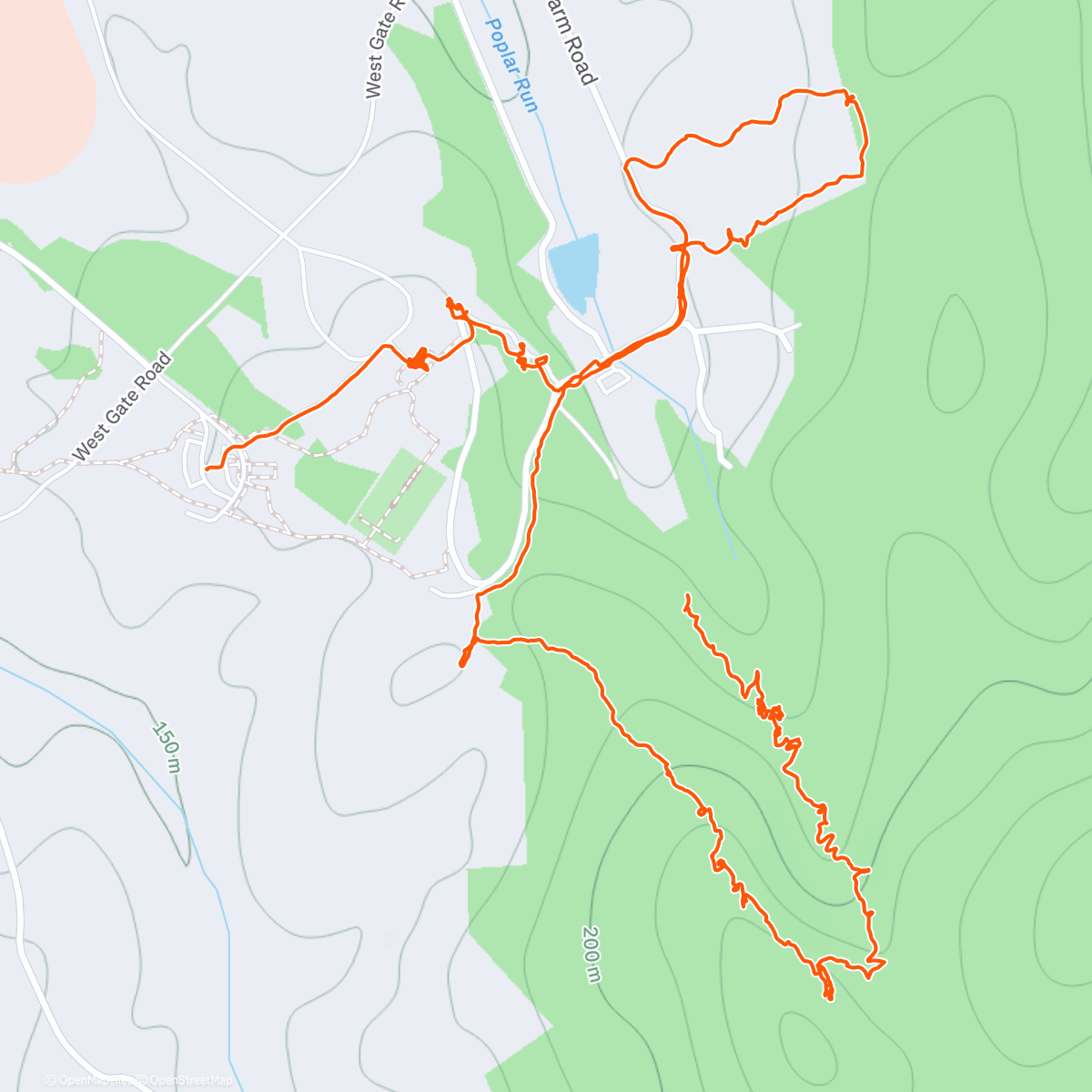 Map of the activity, Afternoon Hike
