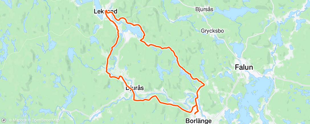 Map of the activity, Cykel