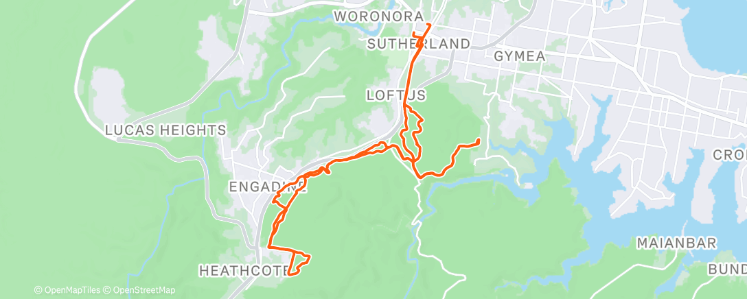Map of the activity, Morning Mountain Bike Ride
