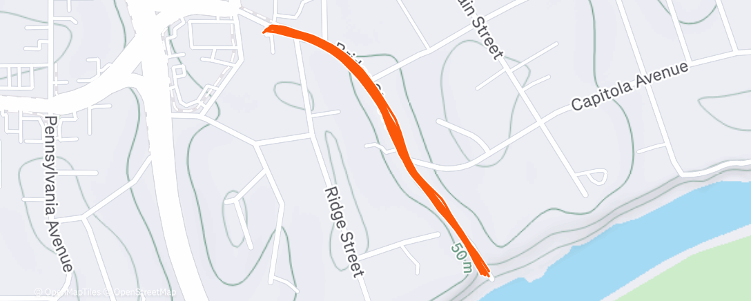 Map of the activity, Morning Run