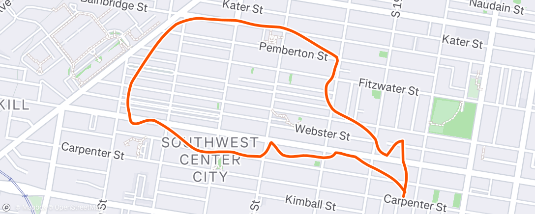 Map of the activity, Morning Run
