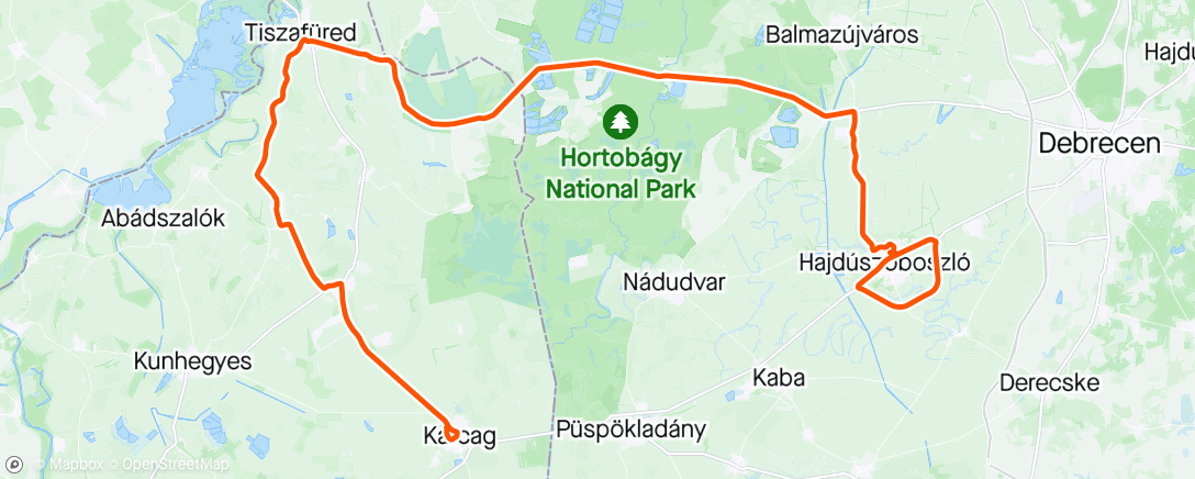 Map of the activity, Tour de Hongrie stage 1