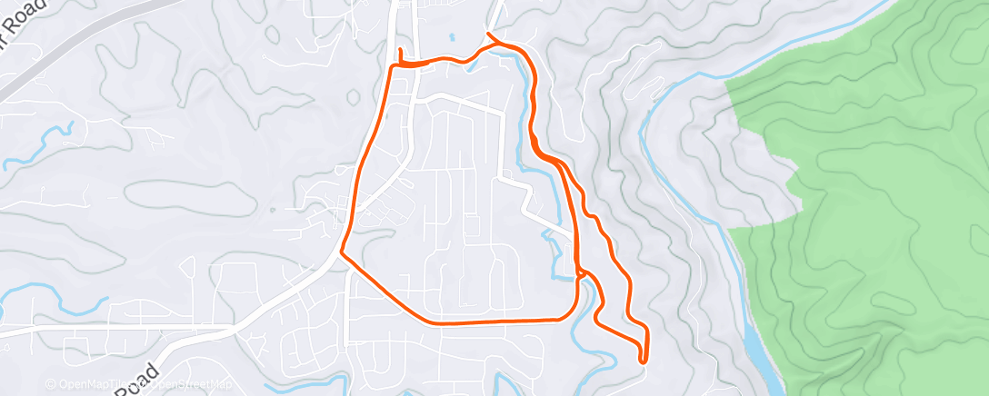 Map of the activity, 8 miles