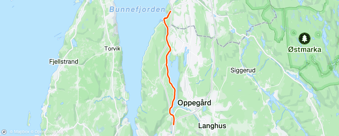 Map of the activity, KM tempo. Blitt 1 sekund tregere på ett år - det lever jeg godt med 🤘