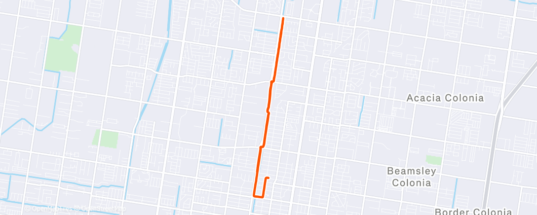Map of the activity, Morning Run