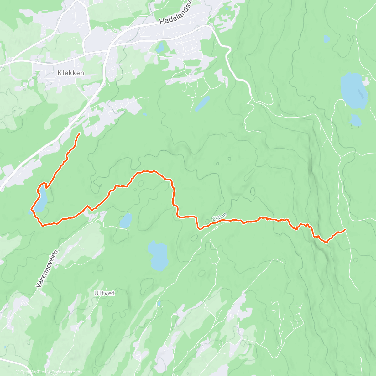 Map of the activity, Morning Hike med Ellie