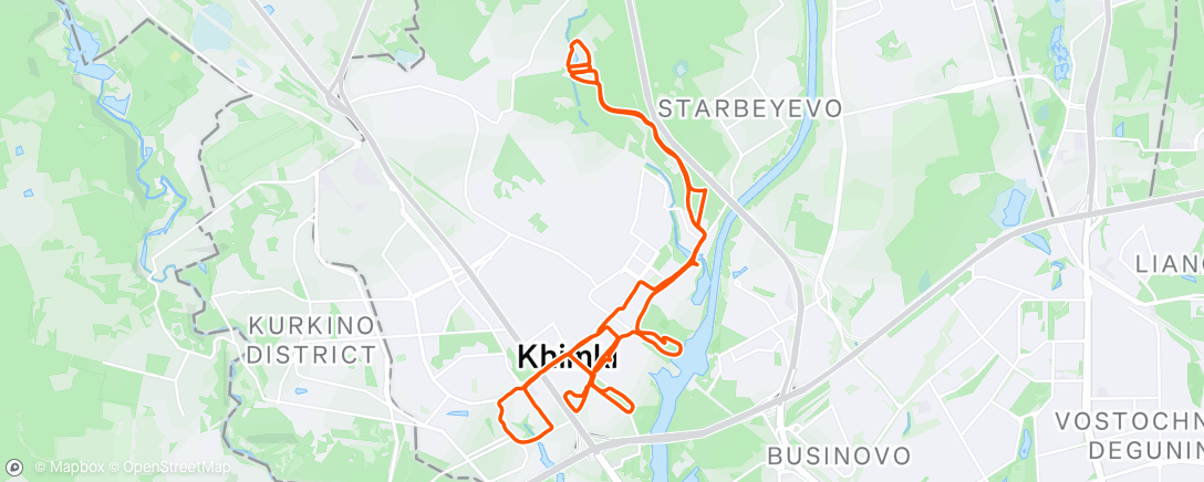 Map of the activity, Morning Run