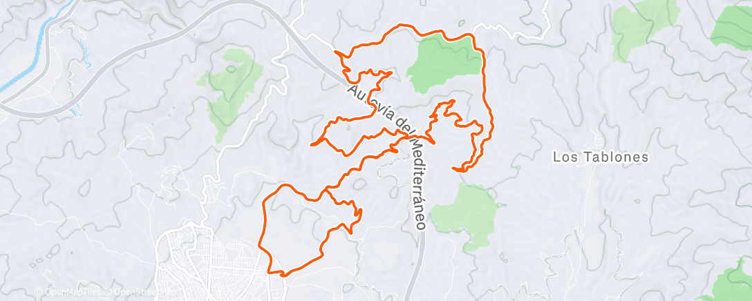 Map of the activity, Bicicleta de montaña matutina