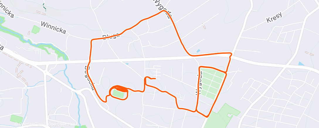 Map of the activity, Lunch Run