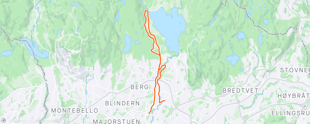 Map of the activity, Langs Maridalsvannet🏃🏻🌤️