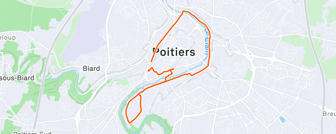 Map of the activity, Morning Trail Run