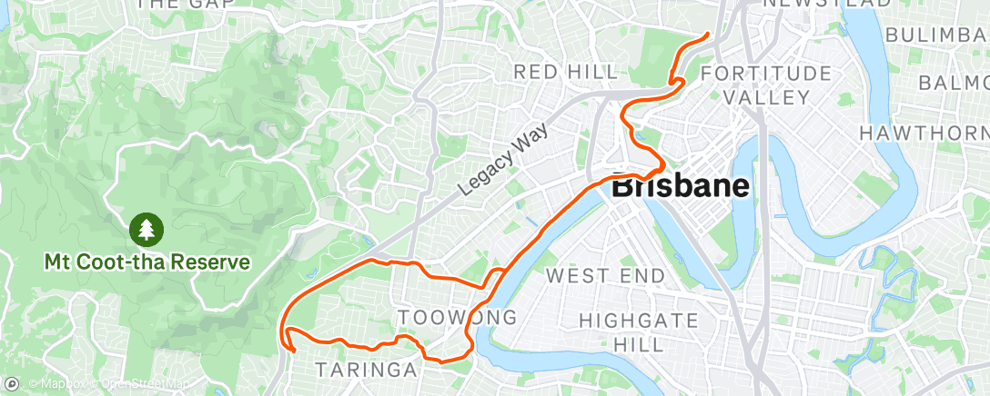 Map of the activity, Road ride