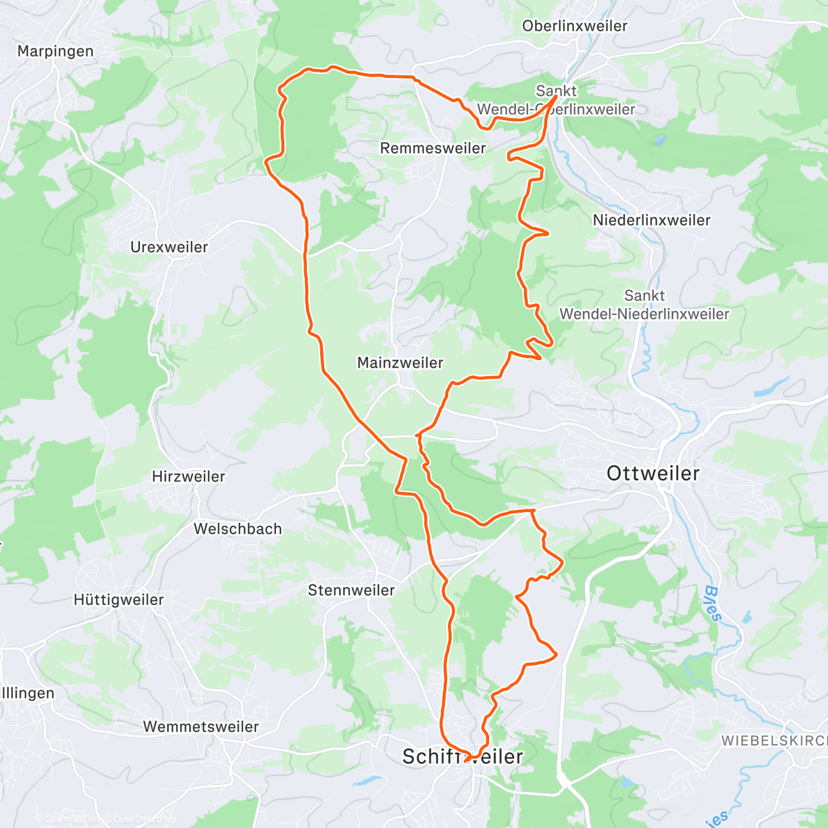 Map of the activity, Trail 🏃with Alex 🚵