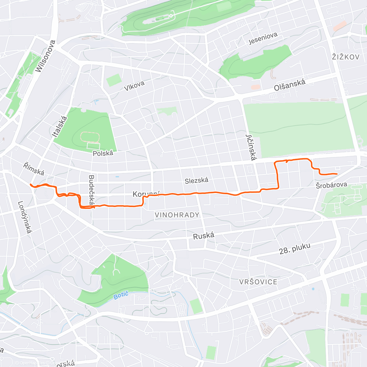 Map of the activity, Z pošty domů