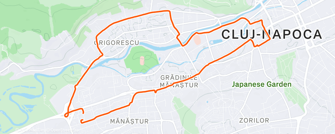 Карта физической активности (Prin oras, zapada)